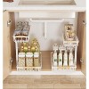 Hachikiko 2-Tier Adjustable Height L-Shaped Under Sink Organizer - Metal Pull-Out Storage Rack for Kitchen, Bathroom, Laundry - 3 of 4