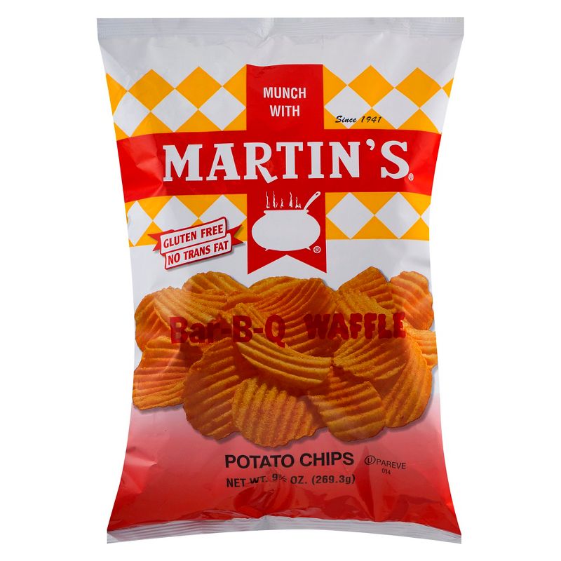 Martin's Barbecue Flavored Waffle Potato Chips - 9.5oz, 1 of 2