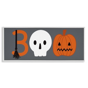 Stupell Industries Boo Halloween Fun Typography Framed Giclee Art - 1 of 4