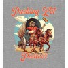 "Parking Lot Pioneer" Old West Wagon Football Cowboy Adult Long Sleeve Tee - 2 of 2