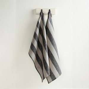 Solino Home Stripe Linen Kitchen Towels, Set of 2 | Cabana Stripe - 1 of 4