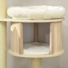Bencmate 3 Level Cat Tree with Sisal Scratching Posts, Fun Cat Badminton Toy for Playing, Soft Cushions & Play Areas, Beige(25.5"*17.75"*46.5") - 3 of 4