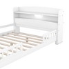 CAVINAS Twin Size Bed Frame with Storage Headboard & Guardrail, Storage Platform Bed Frame with Built-In LED Light, Solid Pine Wood Kids Bed Frame - 4 of 4