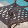 Lola 3pc Cast Aluminum Chat Set - Bronze - Christopher Knight Home: Weather-Resistant, 2 Arm Chairs & Accent Table - 3 of 4