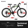 INFURNIC Bicycles 26 Inch Mountain Bike with Shimano 21 Speeds and Mechanical Disc Brakes for Trail Riders, Green, 71"*25"*39.3" - 4 of 4
