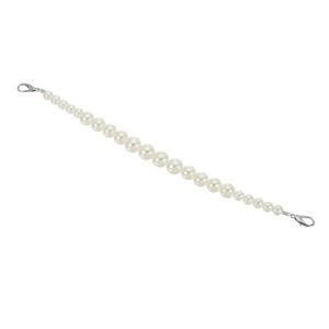 Unique Bargains Zinc Alloy Pearl Bead Durable Purse Imitation Chain Strap 12.6 Inch, Silver - 1 of 3