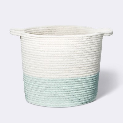 Coiled Rope Bin with Color Band - Cloud Island&#8482; Mint