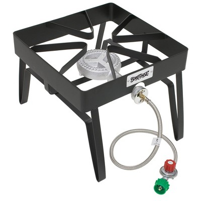 Bayou Classic SQ14 16-in Outdoor Patio Stove Features 16-in Cooking Surface 13.25-in Tall Welded Frame