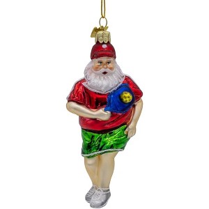 Kurt Adler Nobel Gems Collection Glass Christmas Ornament, Pickleball Santa - 1 of 4
