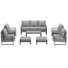 Sonkuki Outdoor Furniture Set Patio Conversation Sofa with Coffee Table Set, All-Weather PE Rattan Couch with Cushion - 2 of 4