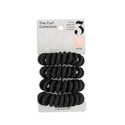 Conair Curl Collective Curl 3 Curly Spiral Elastics - 4pk