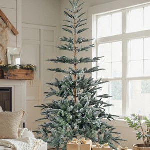 7ft King Noble Fir Artificial Christmas Tree Unlit with 700 PE & PVC Mixed Tips - 1 of 4