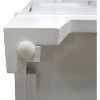 Kings Brand Furniture - Tall Bathroom Storage Cabinet with 2 Doors & 1 Drawer, Freestanding Floor Linen Cabinet, White - 4 of 4