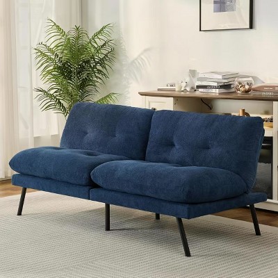 Vipbear 72 "Convertible cushion sofa bed, movable cushions, adjustable back, plush fabric cushion sofa, modern folding sofa, living room