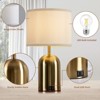 Itopfox Touch Control Table Lamps Set of 2 Modern Bedside Lamps with USB Charging Ports 3-Way Dimmable Gold Base Includes 2 LED Bulbs for Living Room - 4 of 4