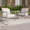 Christopher Knight Home Terry Patio Rustic Acacia Wood Club Chair with Water Resistant Cushions (Set of 2) - 2 of 4