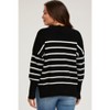 Pinkblush Black Striped Drop Shoulder Maternity Sweater - 4 of 4