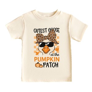 Cutest Goose At The Pumpkin Patch - Youth Short Sleeve Graphic T-Shirt and Toddler Short Sleeve Graphic T-Shirt - 1 of 4