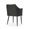 Set Of 2 Outdoor Patio Dining Chairs, All-Weather PE Rattan Chairs, Iron Frame Wicker Dining Chairs W/Waterproof Fabric Cushion, Armrests For Backyard - 3 of 4