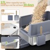 Stainless Steel Cat Litter Box with Lid, Extra Large Metal Kitty Litter Box with Scoop, Litter Mat - image 3 of 4