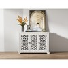 Lycvki Vintage Antique Sideboard Storage Cabinet with Carving Doors for Kitchen - 4 of 4
