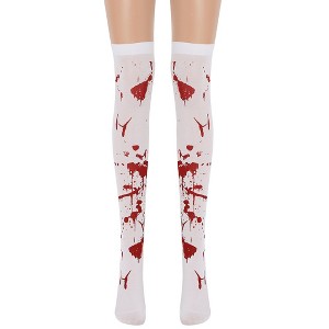 BABYYER Women's Thigh High Stockings, 2 Pairs Halloween Socks for Cosplay, Party and Festival (One Size) - 1 of 4