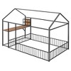 Full Size Metal House Bed Frame with Desk, Power Outlets and USB Ports - 4 of 4