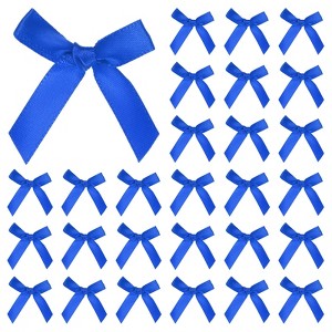 Unique Bargains Polyester Mini Ribbon Bows Craft Satin Ribbon Bow 1.6x1.6 Inch 50 Pcs - 1 of 4