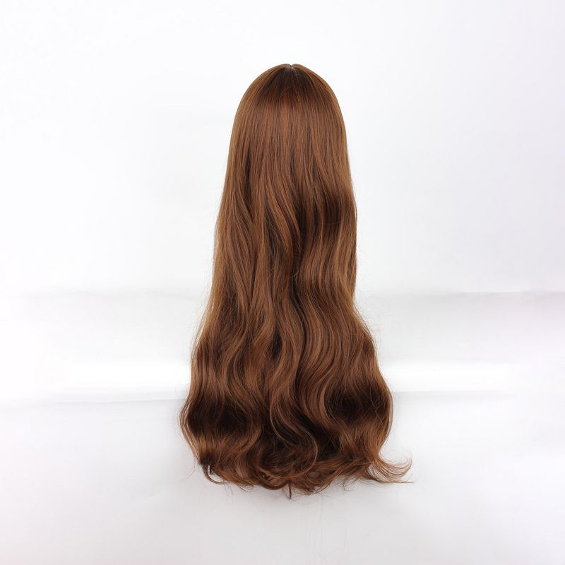 Unique Bargains Curly Women's Wigs 28" Brown with Wig Cap 21.5'' - 22.5'', 5 of 7