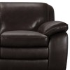 Armen Living Foley Contemporary Sofa Genuine Leather Dark Brown: Upholstered, Wood Frame, Foam Cushions - 3 of 4
