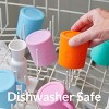 PopYum Silicone Training Cup 2-Pack for Baby and Toddler, handles, BPA Free, self feeding training, tumbler (sky blue and mint green) - 4 of 4