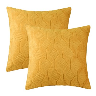 Unique Bargains Short Plush Solid Color Soft Living Room Throw Pillowcases 2 Pcs