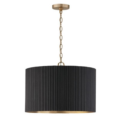 Capital Lighting Donovan 3 - Light Pendant in  Black Stain/Matte Brass