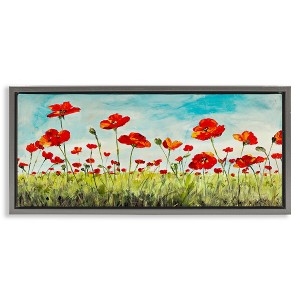 Stupell Industries Bright Red Poppies Meadow, 25" x 11" - 1 of 4