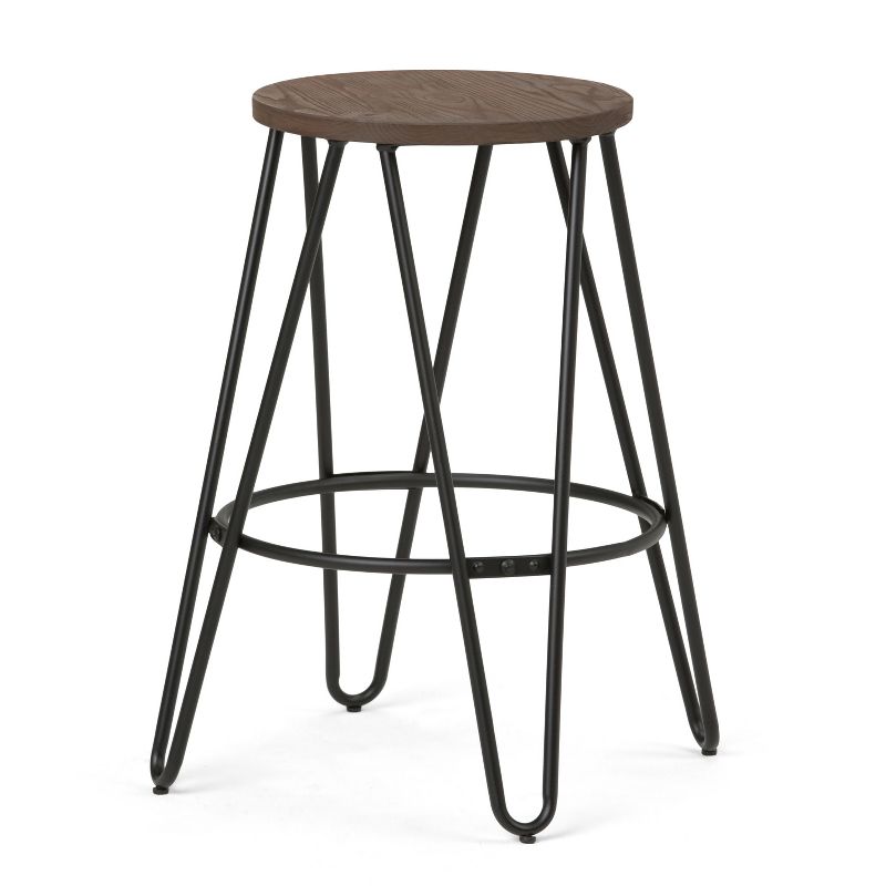 Kendall Metal Barstool with Wood - WyndenHall, 1 of 11