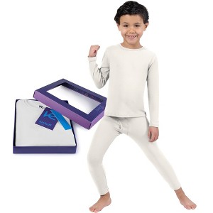 Kickoff Thermal Underwear for Kids Thermals Top and Bottom Set Boys Thermal Underwear Set Kids Long Underwear Base Layer Kids Pajamas - 1 of 4