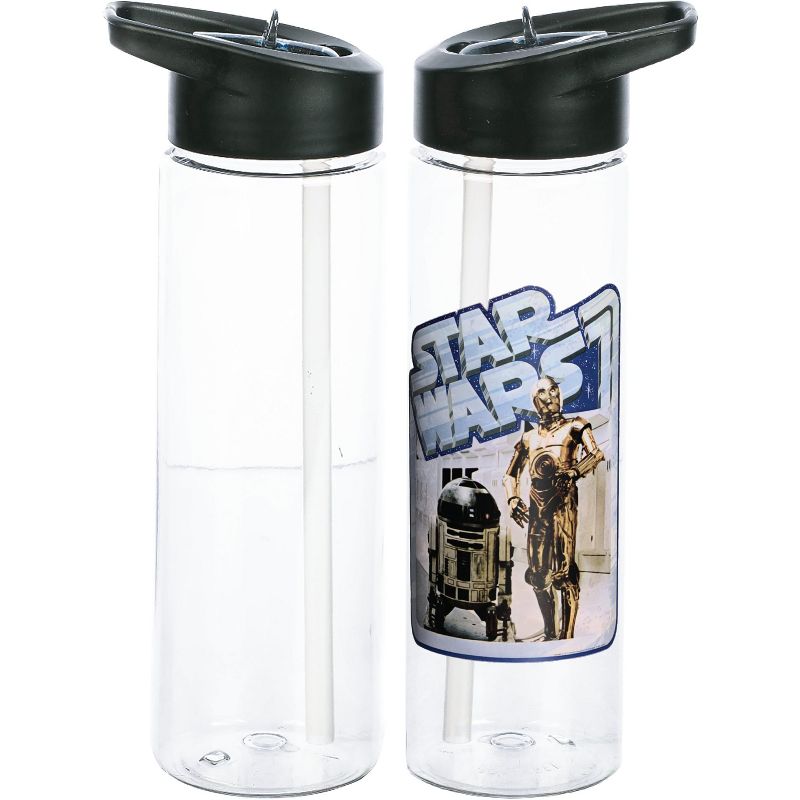 Star Wars C3PO and R2D2 24oz BPA-Free UV Plastic Water Bottle, 1 of 3
