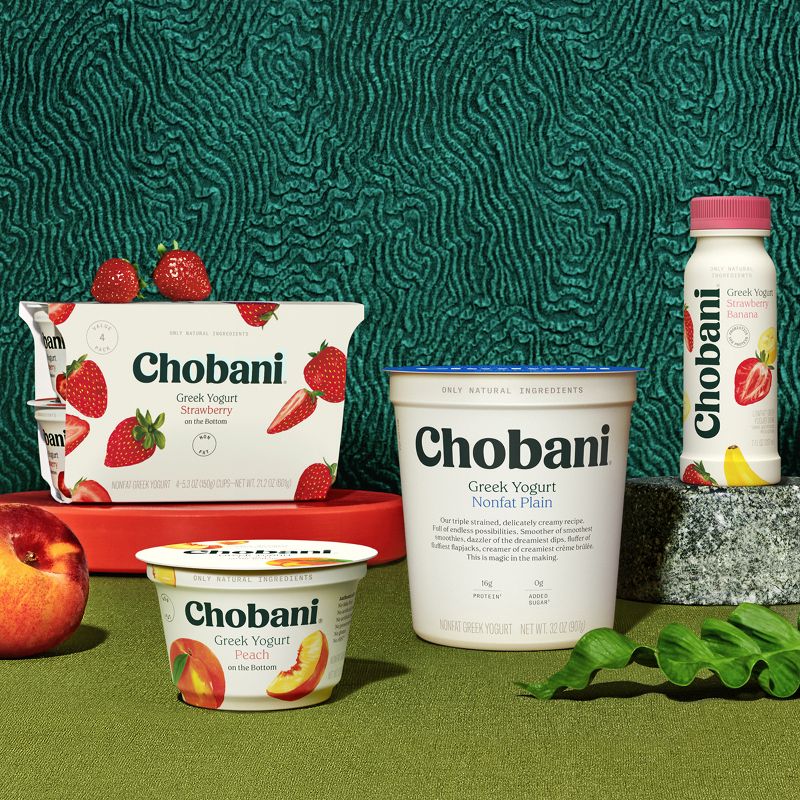 Chobani Strawberry Blended Nonfat Greek Yogurt - 32oz, 5 of 9