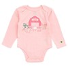 John Deere Farm Baby Girls Bodysuit, Pants and Hat 3 Piece Outfit Set Newborn to Infant - 2 of 4
