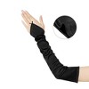 INSPIRE CHIC Women's Fingerless Satin Elbow Long Gloves 1 Pair - 3 of 4