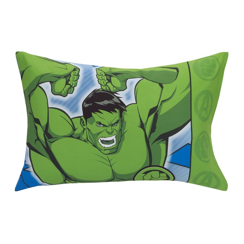 Marvel The Incredible Hulk - The Big Guy - Blue and Green 4 Piece Toddler Bed Set, 5 of 7