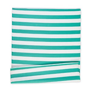 Design Imports Aqua/White Stripe Outdoor Rug 4X6 Ft - 1 of 4
