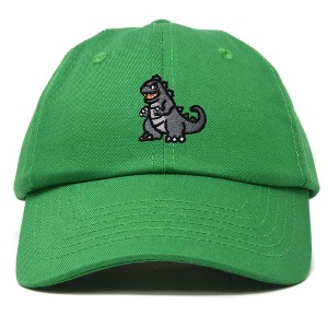 Dalix Giant Lizard Zilla Embroidered Cotton Dad Hat Baseball Cap Adjustable Glow in the Dark Mens - 1 of 4