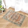 Area Rug Washable Entryway Rug, Distressed Vintage Accent Rug for Bedroom, Living Room, Bathroom - 2 of 4
