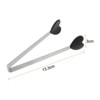 Unique Bargains Stainless Steel Silicone Tips Heart Shape Food Tongs - 2 of 4