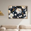 Art Remedy Navy Elegance Floral Elegant realistic Floral Wall Art Framed - 2 of 4