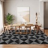 Area Rugs Living Room Modern Geometric Carpet Non-Slip Low Pile Machine Washable Accent Rug - 4 of 4