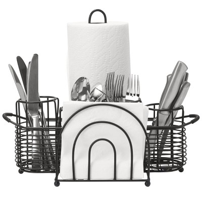 Gourmet Basics by Mikasa Gourmet Basics Art Deco Picnic Buffet Caddy with Paper Towel Holder