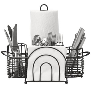 Gourmet Basics by Mikasa Gourmet Basics Art Deco Picnic Buffet Caddy with Paper Towel Holder - 1 of 4