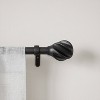 42"-120" Umbra Helix Curtain Rod Matte Black: Adjustable Steel Window Rod, Single, 22lb Capacity, 5-Year Warranty - image 2 of 4